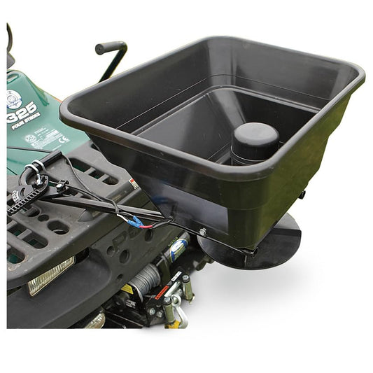 12-Volt ATV/UTV Broadcast Spreader, 80-lbs Capacity, Lawn and Garden Seed Spreaders with Rain Cover