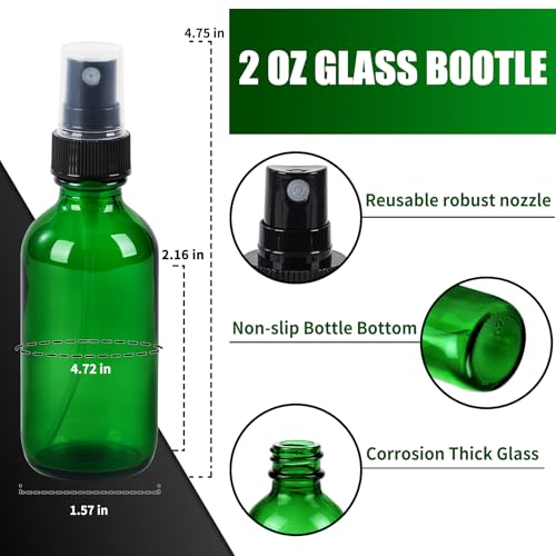 2 oz Glass Spray Bottles (12 Count)
