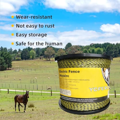 Upgraded Electric Fence Polywire 5050 Feet 1540 Meters