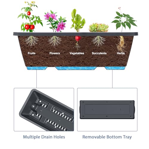 4 Tier Vertical Garden Planter Herb Garden Planter Outdoor Planters for Outdoor Plants Standing Vertical Raised Garden Bed Tiered Garden Vegetable Planter with Drainage Holes