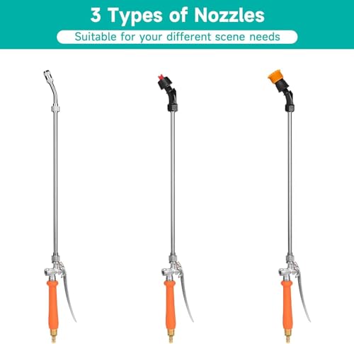 All Metal Sprayer Wand with 3 Types of Nozzles