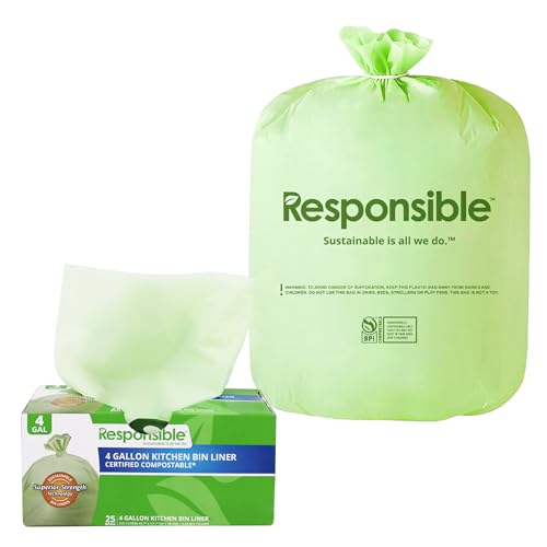 Kitchen Bin Liners (4 Gallon Flat Top / 4 Gallon (25 Count))