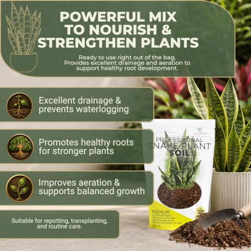 Leaves & Soul Snake Plant Potting Soil 8.2 Qt for Snake Plants Indoor (Snake Plant Soil / 8.2 Quarts)