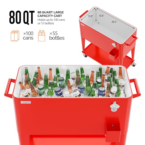 80 Quart Rolling Ice Chest