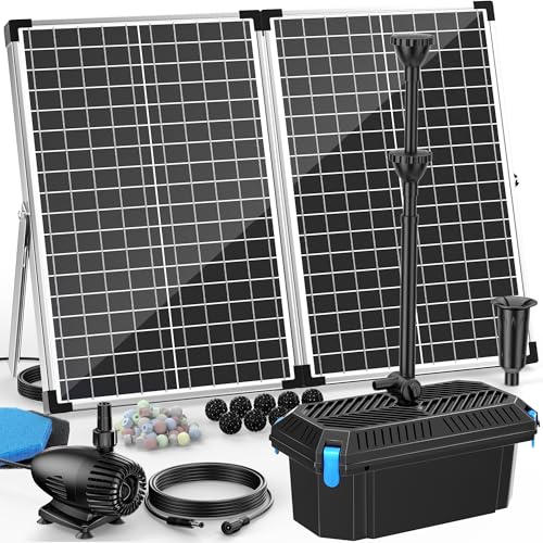 70W Solar Pond Pump with Filter Kit (70W-Solar Powered)