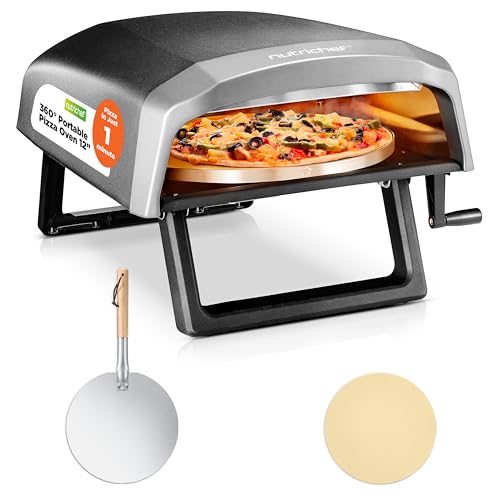 Outdoor Pizza Oven with 360° Rotating Pizza Stone
