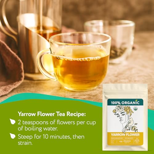 Yarrow Flower Tea Organic 4oz (4 Ounce)