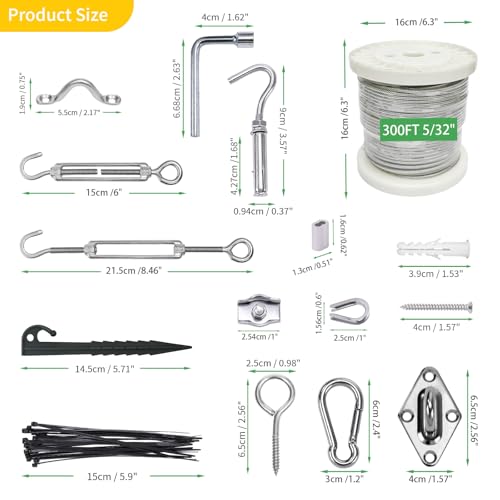 5 32" Wire Cable Rope Kit (300 Foot)