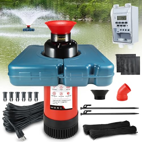 Pond Fountain Aerator F1 1HP 750W 15000GPH Floating Fountains Pump
