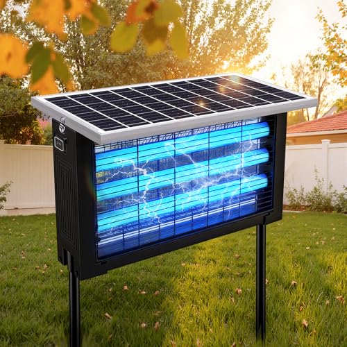 Powerful Large Solar Bug Zapper for 3000 sq.ft with 13FT Extension Cord (13W for 3000 sq.ft)