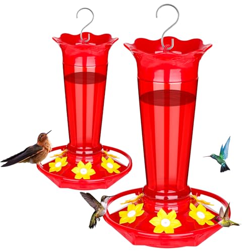 10oz Plastic Hummingbird Feeders for Outdoors (2 Count)