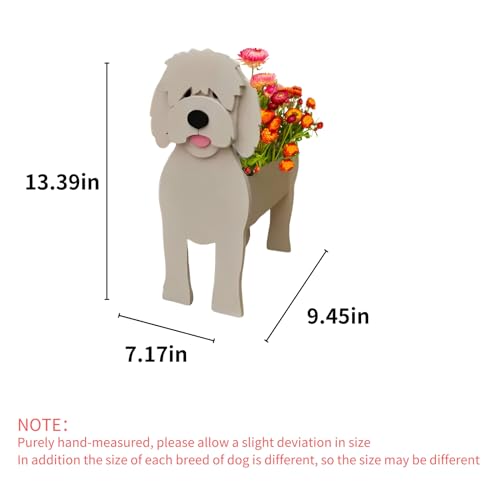 Golden Doodle Dog Planter Pots