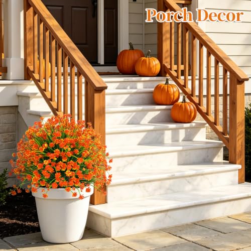 2 Pack Fall Artificial Flower Topiary Balls with Ground Spike (Camellia)