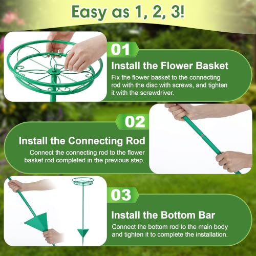 2 Pack Adjustable Outdoor Flower Pot Stand (2 Count)