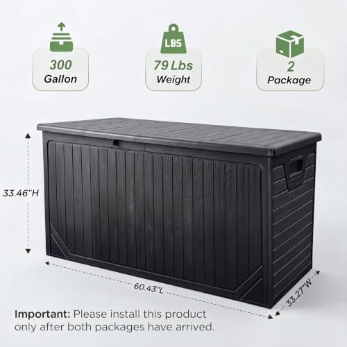 300 Gallon Outdoor Storage Deck Box (300 Gal)