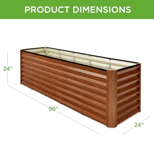 8x2x2ft Raised Outdoor Metal Garden Bed