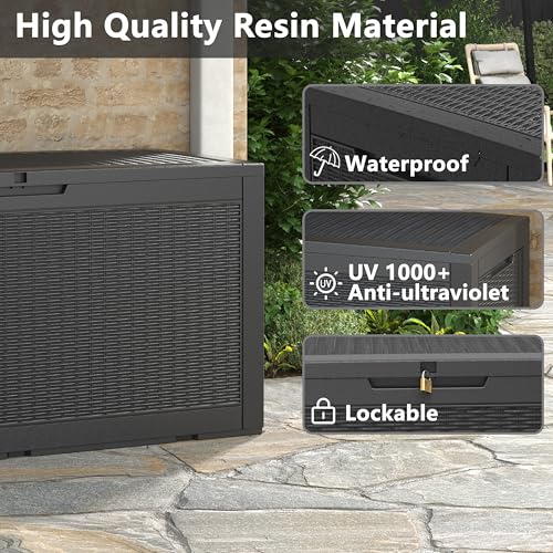 100 Gal Outdoor Storage Box Waterproof Lockable