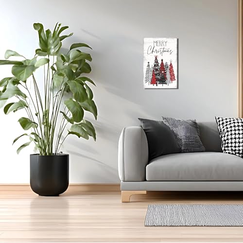 Merry Christmas Tree Canvas Wall Art (10"L x 15"W / Christmas Tree)