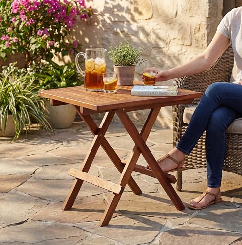 Ravinia Folding Teak Small Table