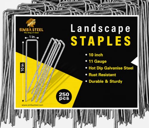 75 Pack x 10 Inch Landscape Staples Galvanised (10 Inch)