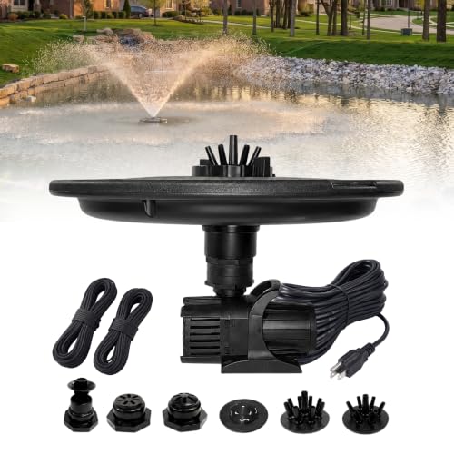 1 2 HP Floating Fountain & Aerator for Ponds and Lakes with 100 ft Cord