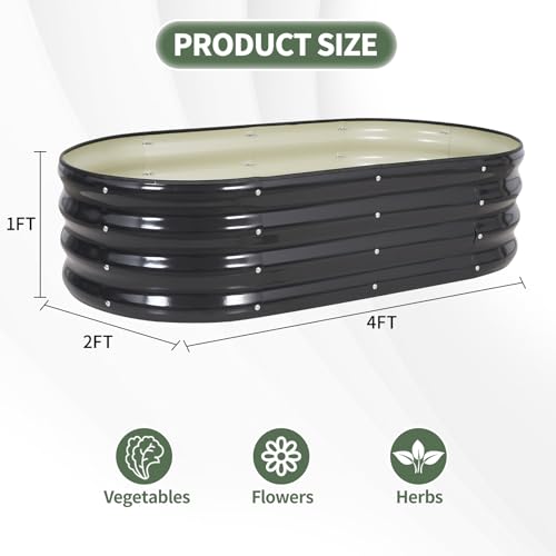 Galvanized Raised Garden Bed Outdoor (2 Count)