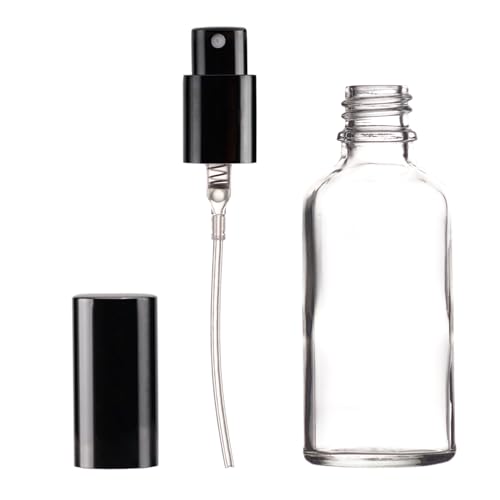 Clear Glass Spray Bottles 2oz (12 Count)
