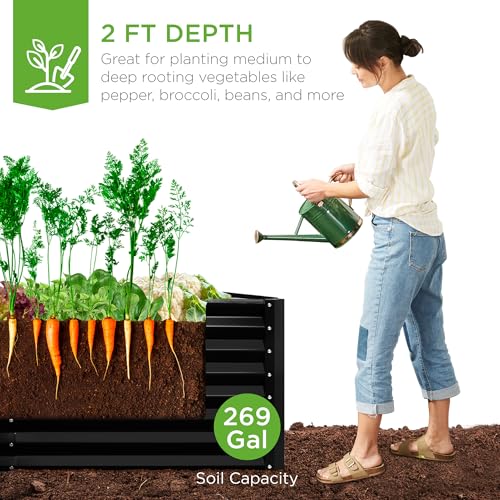 6x3x2ft Outdoor Metal Raised Garden Bed
