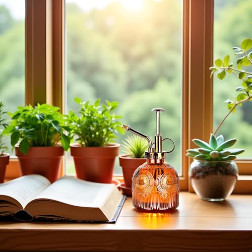 Glass Plant Mister Spray Bottle (Brown)