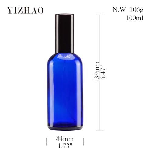 Blue Glass Spray Bottles 4oz (9 Count)
