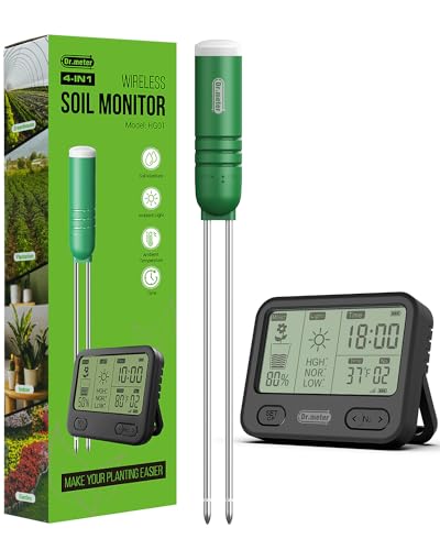 4-in-1 Soil Moisture Meter 300ft Wireless Soil Tester Sensor