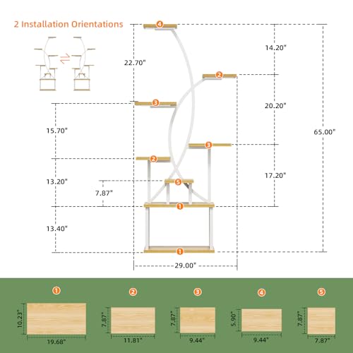 Plant Stand Indoor with Grow Lights (8 Count)