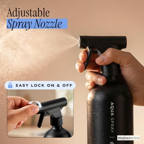 Black Glass Spray Bottle for Hair (2 Count)