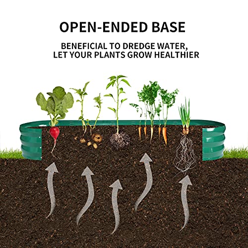 Raised Garden Bed Kit for Vegetables Flower Galvanized Metal Planter Boxs Designed for Easy DIY and Cleaning Not Twist Or Rot
