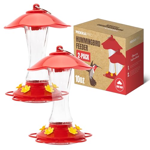 Glass Hummingbird Feeder 2 (2 Count (10 oz each))