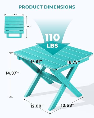 Small Folding Outdoor Side Table Set of 2 (2 Count)