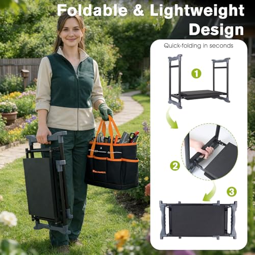 Garden Kneeler and Seat with Umbrella