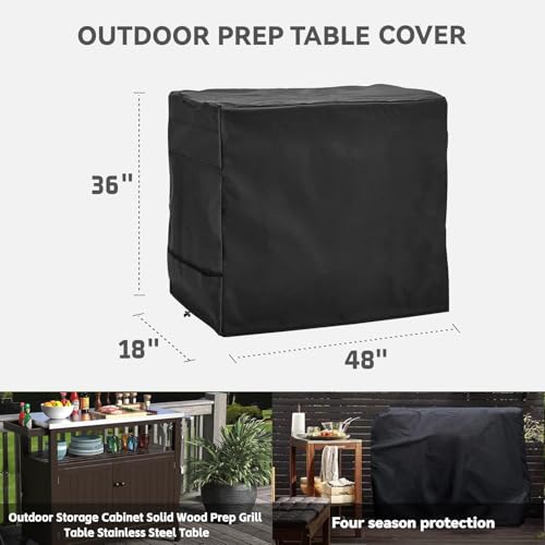 Outdoor Prep Table Cover for Outdoor Wicker Bar Cart
