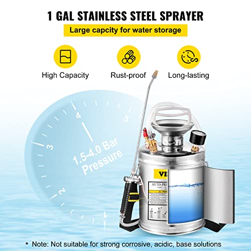 1 Gallon Stainless Steel Pump Sprayer