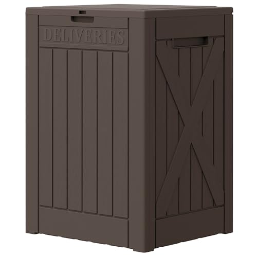52 Gallon Large Outdoor Package Delivery Box (Brown / 52 Gallon)