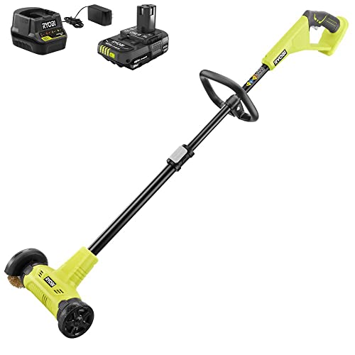ONEAND 18V Patio Cleaner with Wire Brush Edger with 2.0 AH Battery and Charger P2950