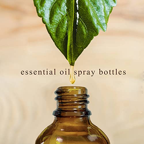 Amber Glass Spray Bottles 4 oz (4 Count)