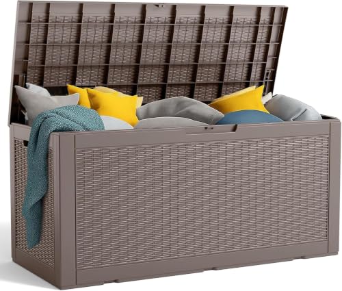 120 Gallon Outdoor Deck Box (Grey / 120 gallon)