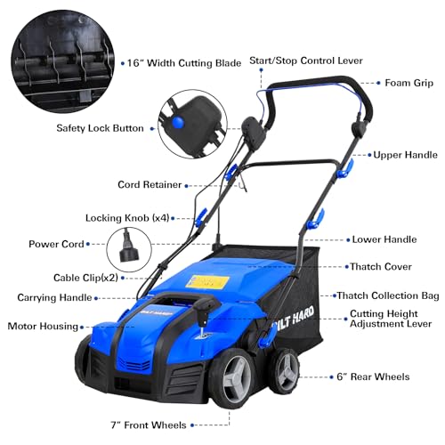 16 Inch Dethatcher Scarifier Electric Powered