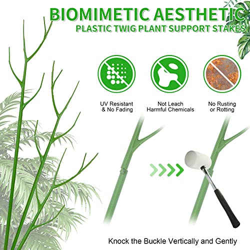 2 Pack 27.56" Detachable Twig Plant Support Stakes Set