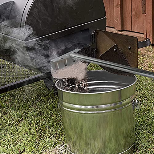Heavy Duty Charcoal Grill Rake Ash Tool Accessories With Rubber Handle