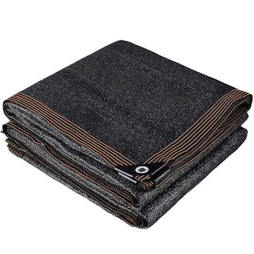 Black Shade Cloth 6 x 12 FT Durable Garden Mesh Tarp with Grommets
