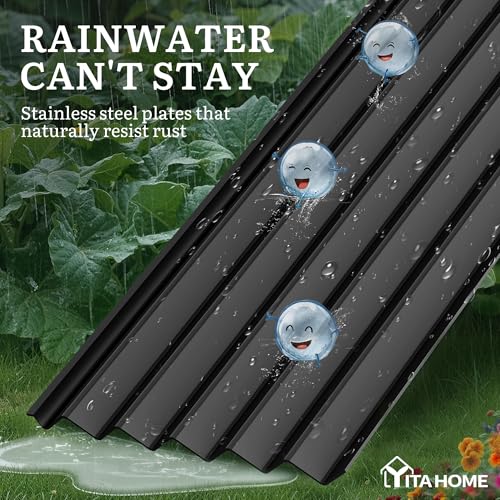 8x4x1.5ft Galvanized Raised Garden Bed (8x4x1.5ft / Black)