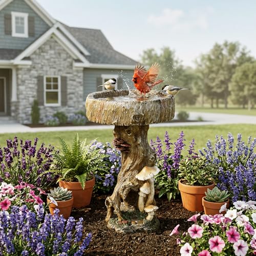 Bird Baths for Outdoor (24.8 inch H)