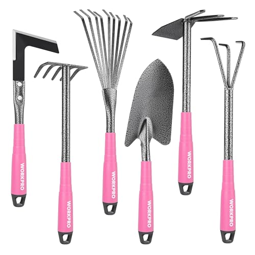 6 Piece Pink Garden Tool Set (6 Count)